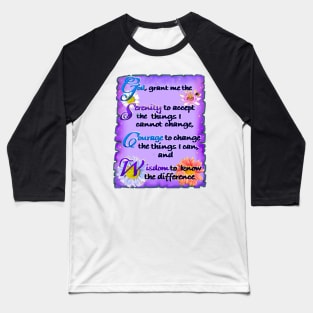 God grant me the serenity Prayer inspirational motivational Baseball T-Shirt